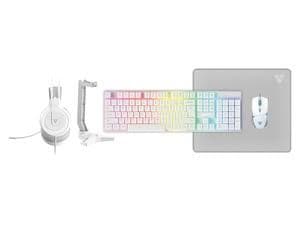 Fantech P51 White Gaming Combo Keyboard Mouse Headset Mousepad Stand - 4