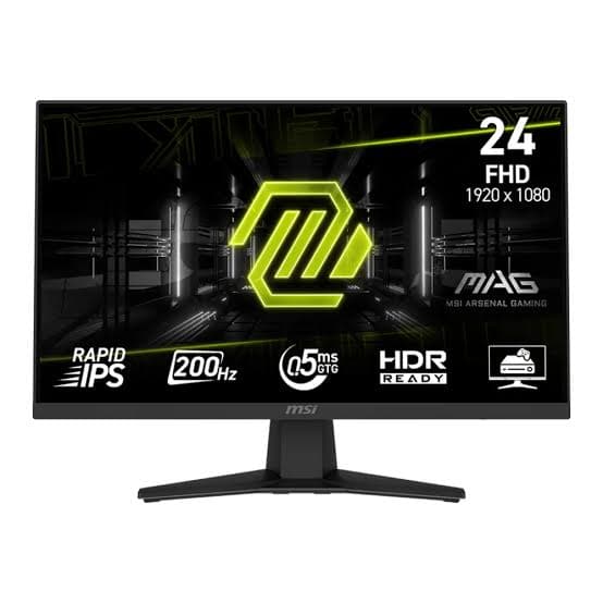 MSI MAG 244F Monitor 24 Inch 200Hz 0.5ms 1920x1080 FHD IPS