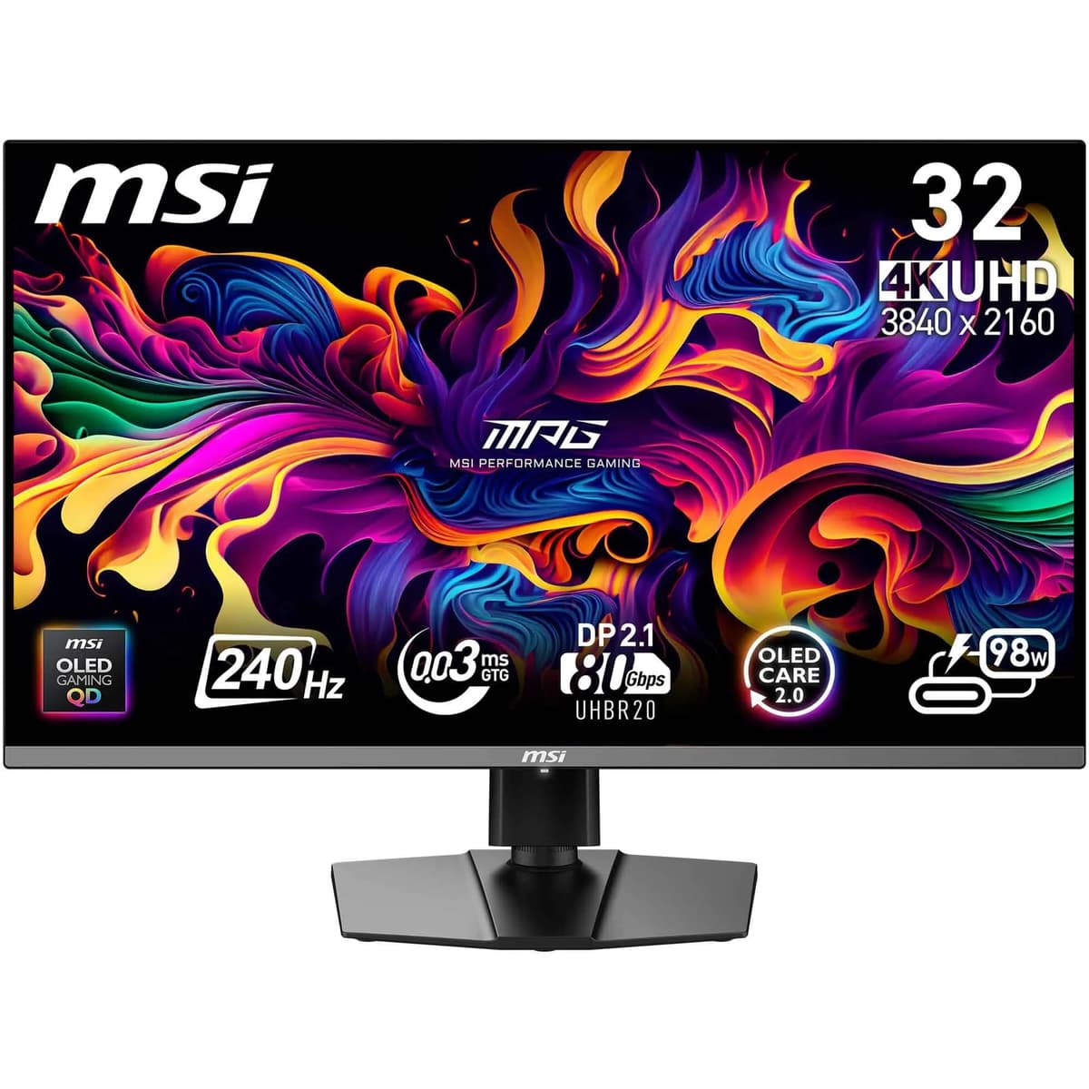 MSI MPG 322URXW QD-OLED Monitor 32 Inch 240Hz 0.03ms 4K UHD