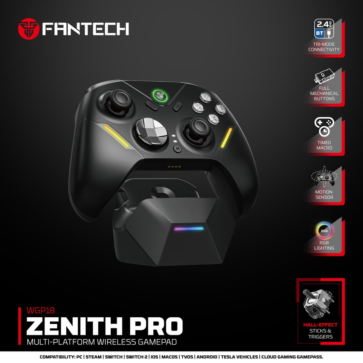  FANTECH WGP18 ZENITH PRO WIRELESS GAMEPAD - 1