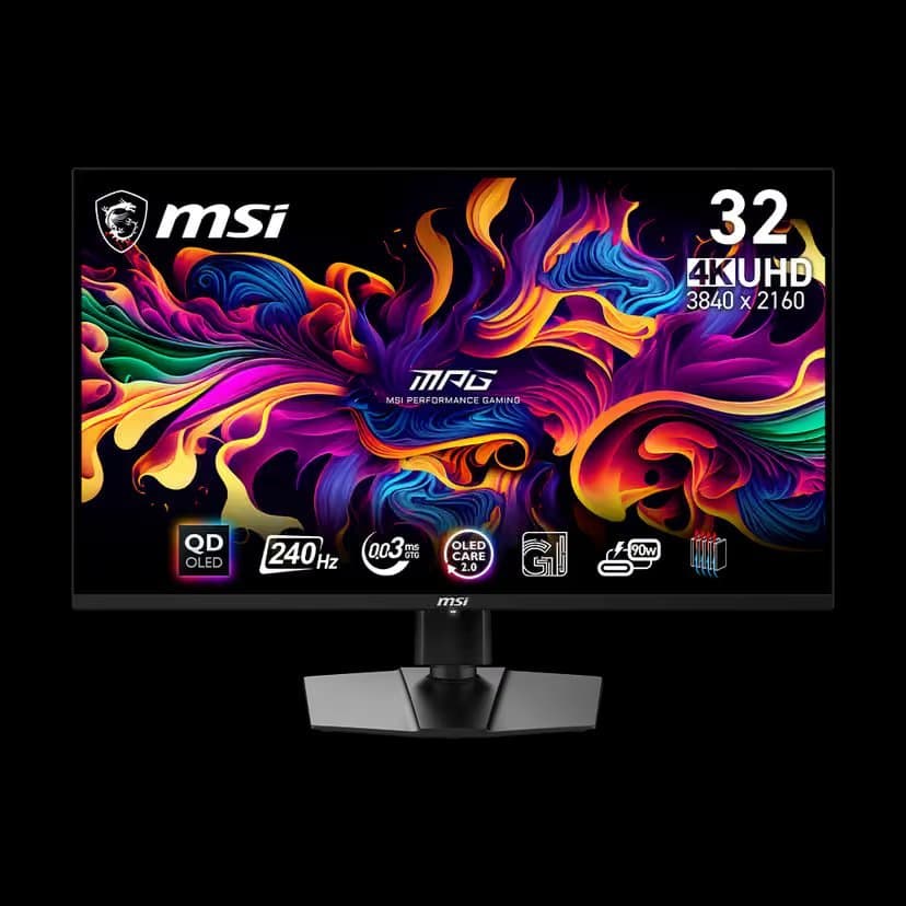 MSI MPG 321URX QD-OLED Monitor 32 Inch 240Hz 0.03ms 4K UHD