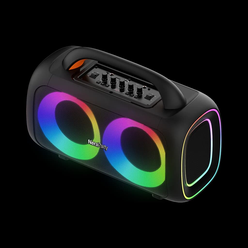 FANTECH NeraParty NP01 150W Wireless Party Speaker Bluetooth Karaoke Speaker RGB Light TWS USB TF FM Radio with 2 Wireless Microphones - 2