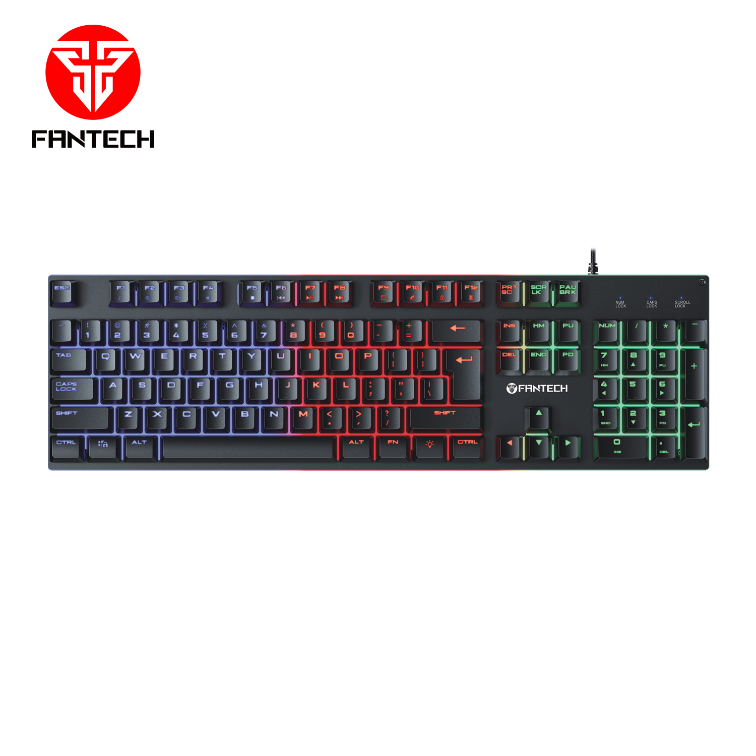 Fantech Fighter III K614L Gaming Keyboard with 3 Backlit Mode, 26 Keys Anti Ghosting