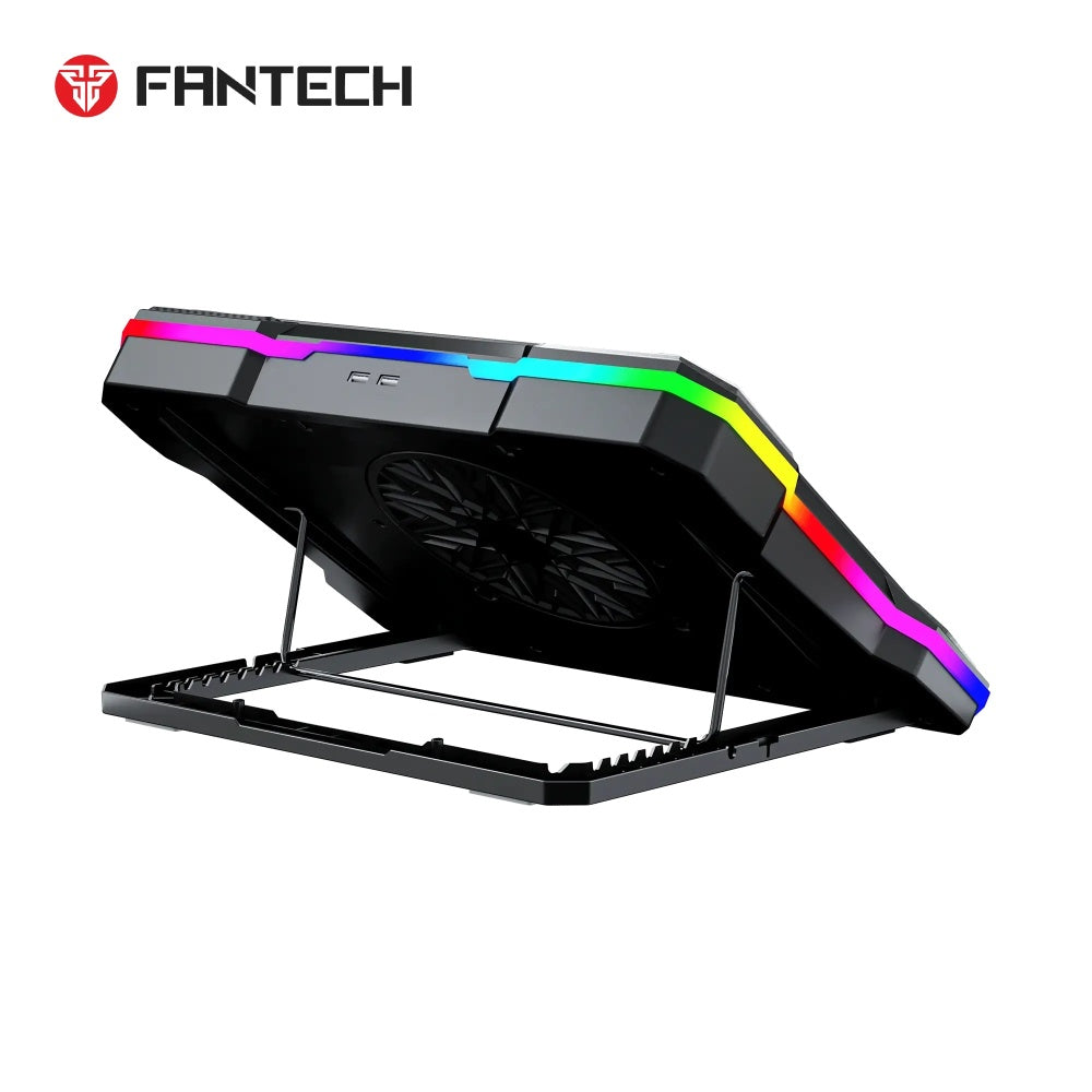 Fantech NC22 Single Fan RGB Laptop Cooler with Touch Panel & Phone Holder
