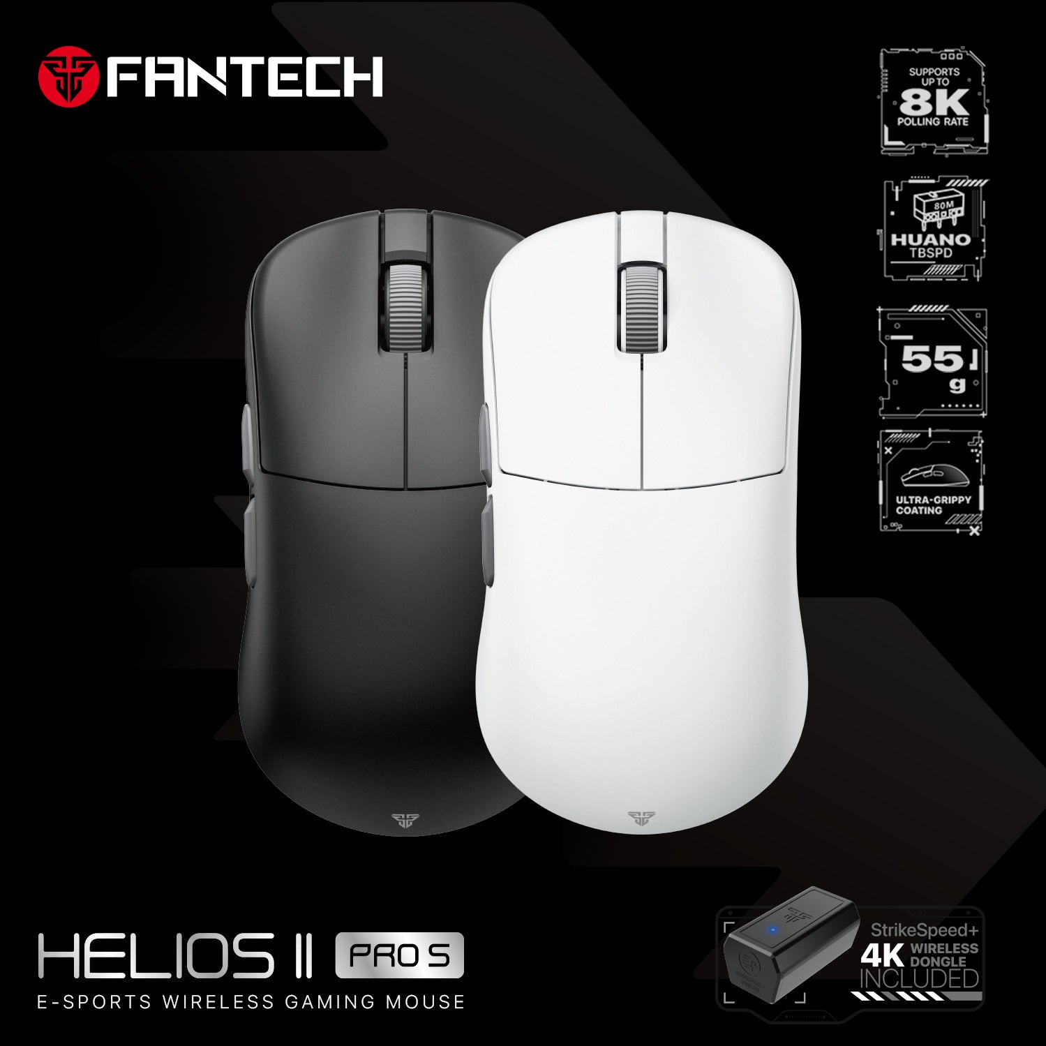 Fantech XD3 V3 HELIOS II PRO S GAMING MOUSE BLACK