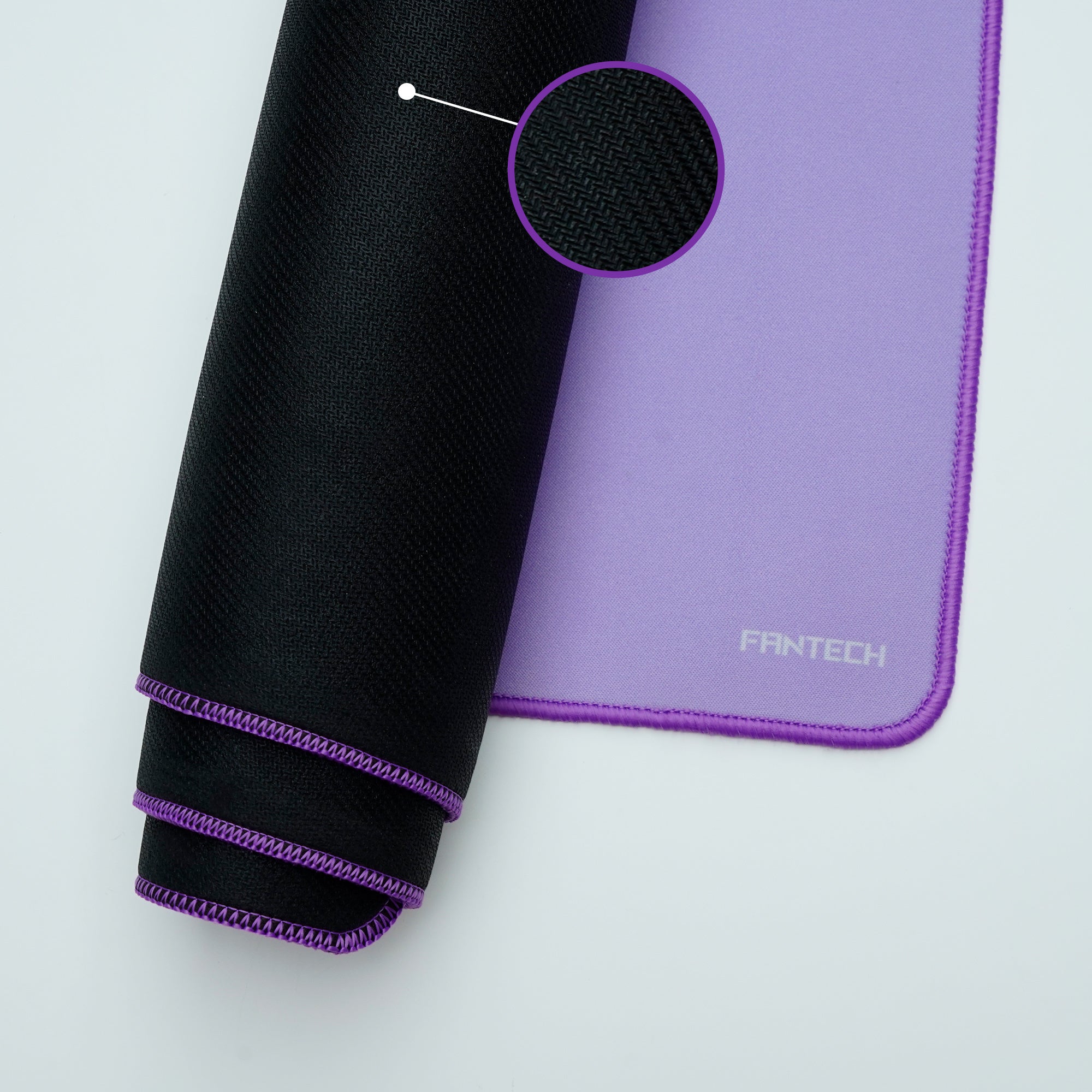 FANTECH MP70 BASIC Desk Mat - 700x300mm Gaming & Office Deskpad with Anti-Slip Base, Stitched Edges, purple