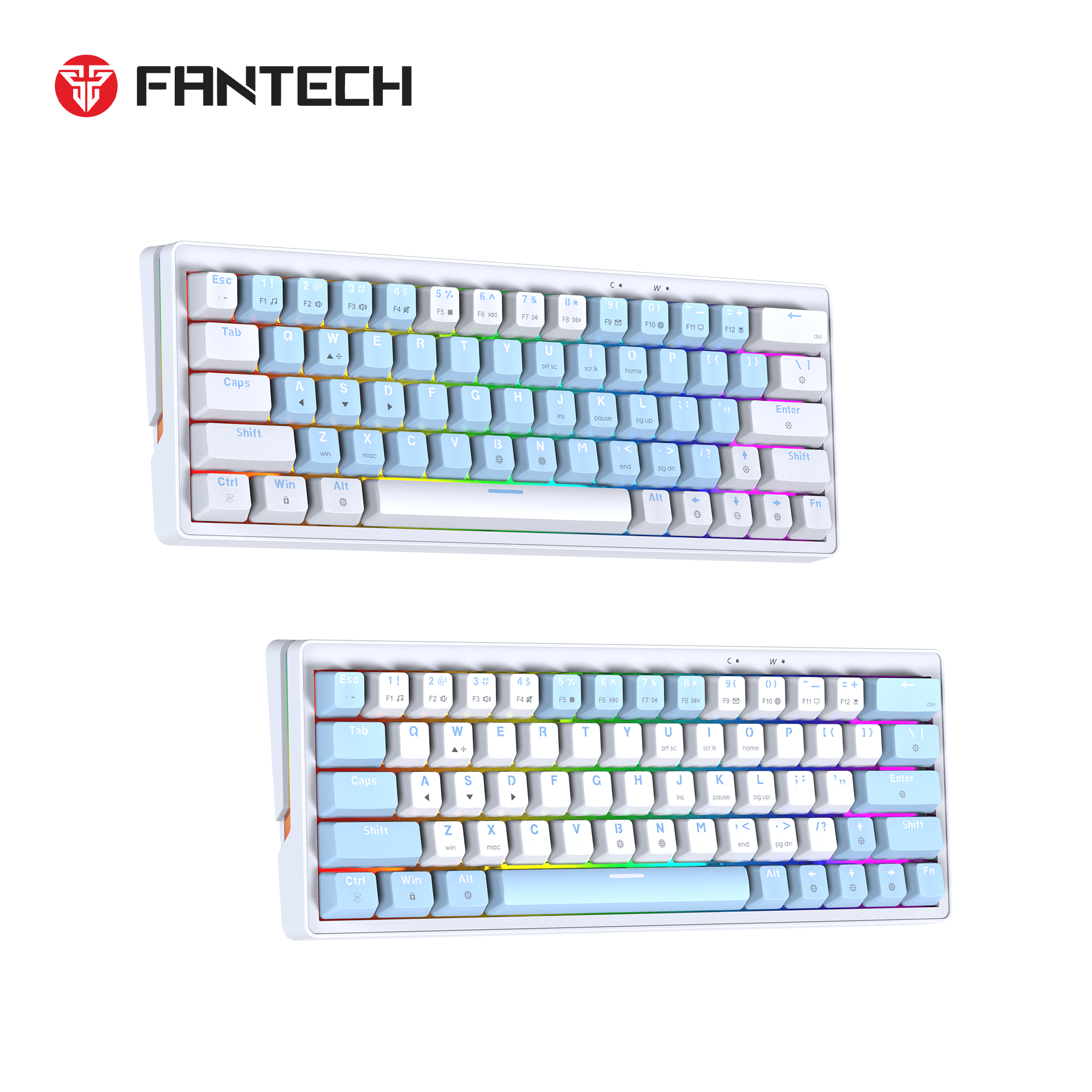Fantech MK611 ATOM X63 AME Edition KEY WHITE BLUE