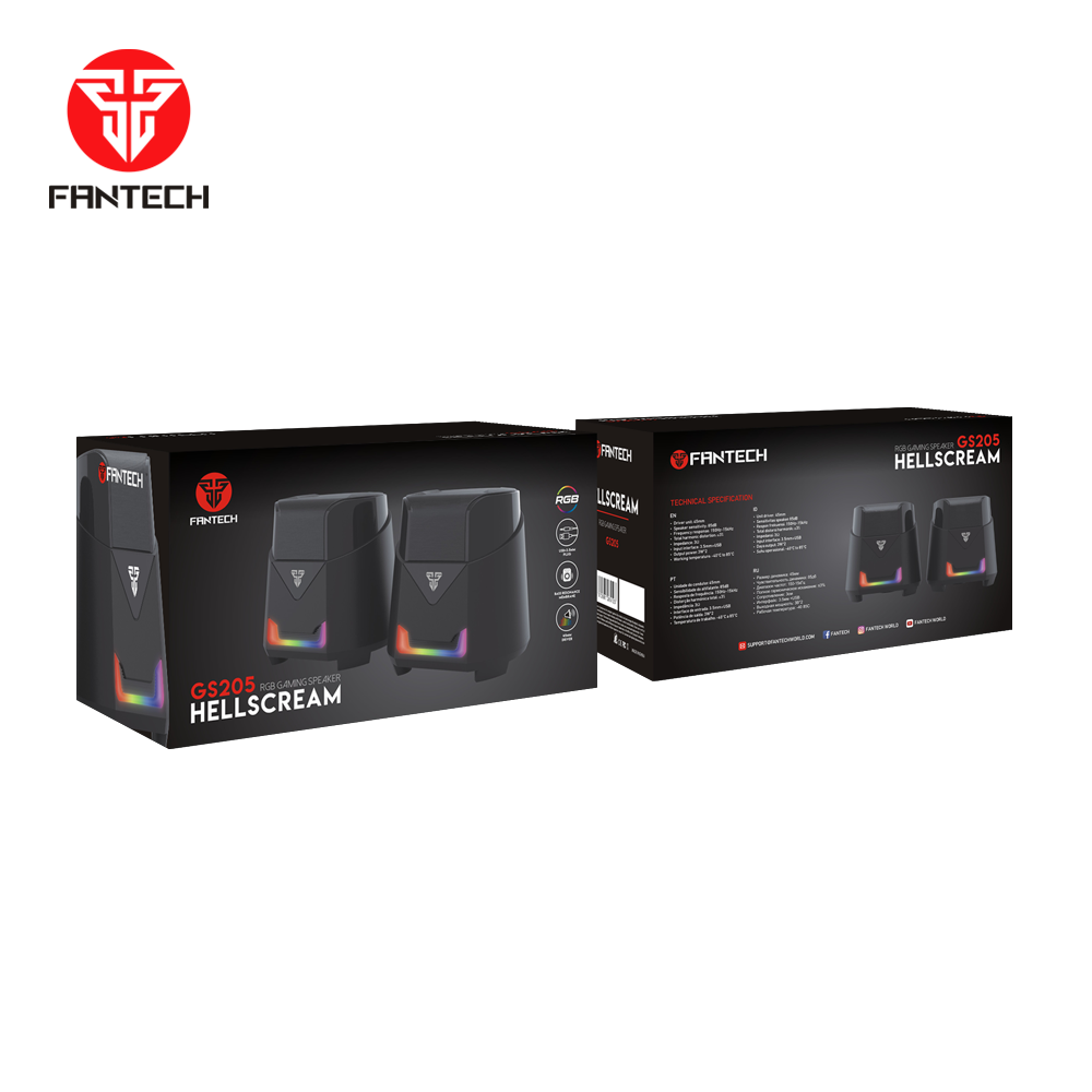 FANTECH HELLSCREAM GS205 MOBILE GAMING & RGB MUSIC SPEAKER