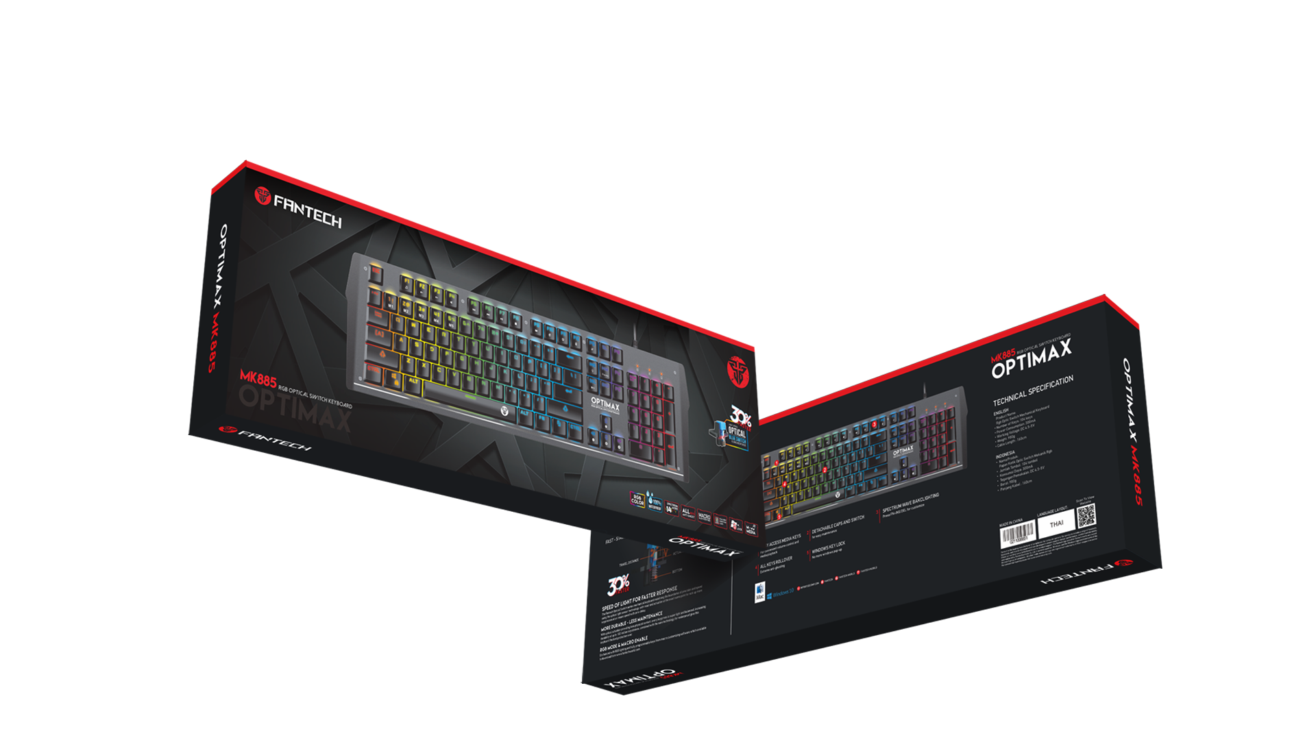 لوحة مفاتيح FANTECH MK885 OPTIMAX الميكانيكية