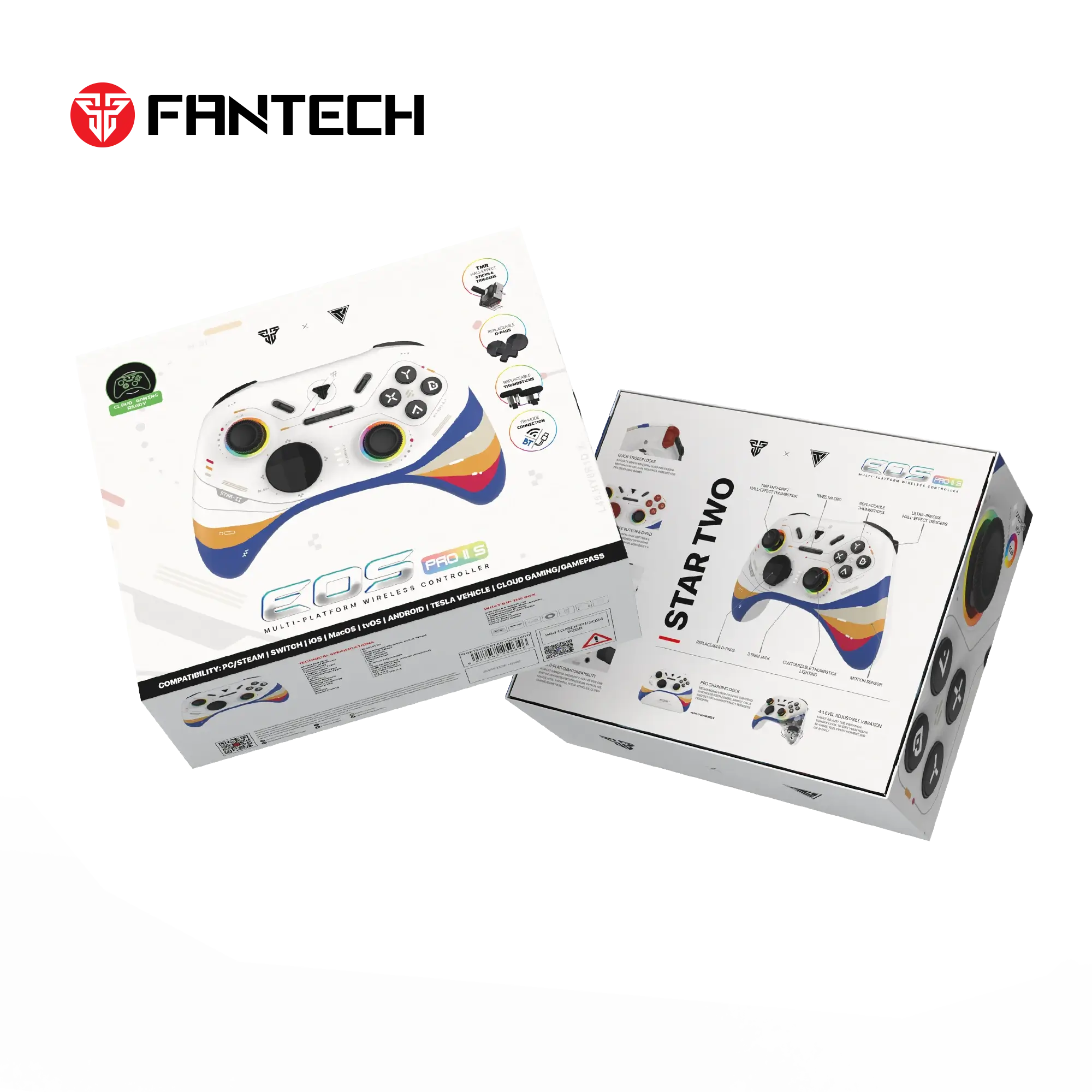 FANTECH EOS PRO II WGP15 V2 WIRELESS GAMEPAD STAR TO WHITE