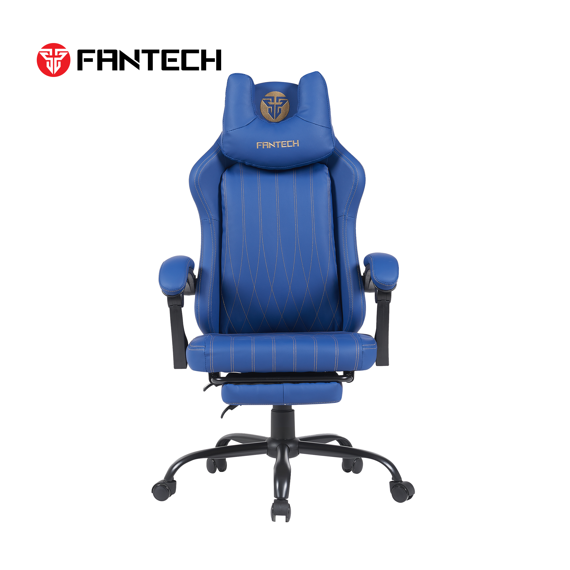 Fantech Alpha GC-185 ergonomic gaming chair in brown, featuring premium leather upholstery, adjustable armrests, lumbar support, and a reclining backrest for ultimate comfort during long gaming sessions.