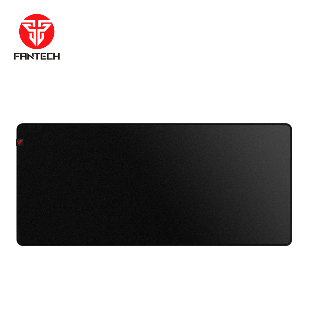 Fantech extended gaming mouse pad in black, featuring a smooth surface for precision tracking, anti-slip rubber base, and durable stitched edges. Ideal for gamers and professionals looking for enhanced control and comfort.
