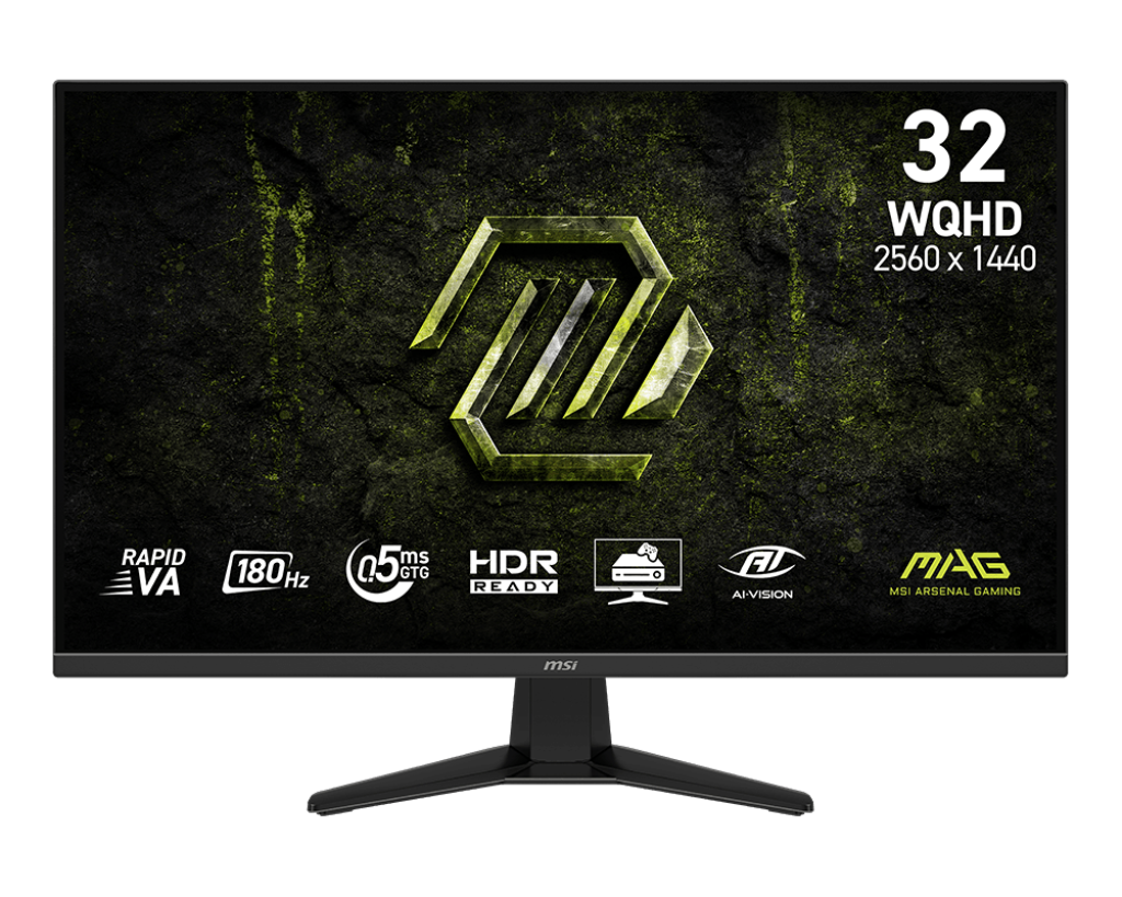 MSI MAG 325QF E18V 31.5'' Rapid VA 180hz Monitor 2560*1440 WQHD HDR Ready Gaming Monitors Esports Monitors PC