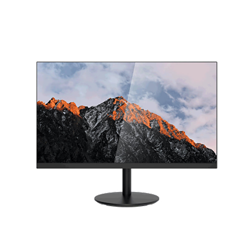 Dahua LM27-A200 27-inch Full HD monitor displaying a mountain landscape.