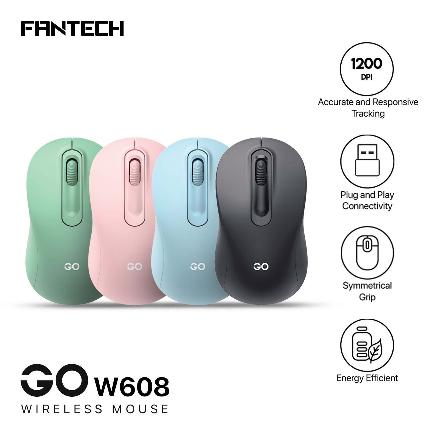 Fantech GO W608 Wireless Office Mouse