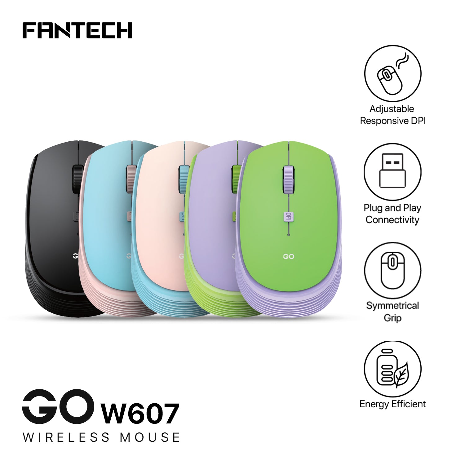 Fantech GO W607 Wireless Office Mouse