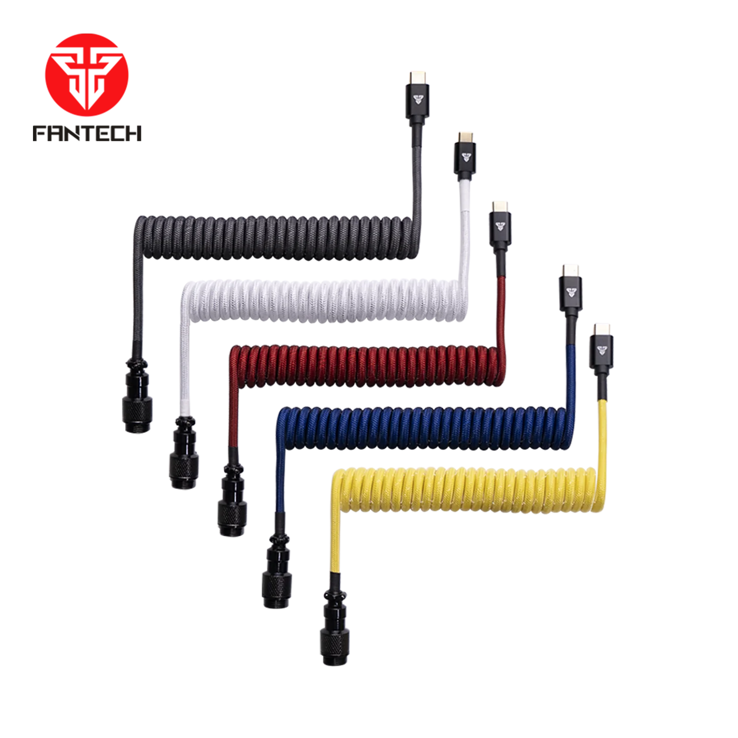Fantech AC701 coiled cable, multiple colors.