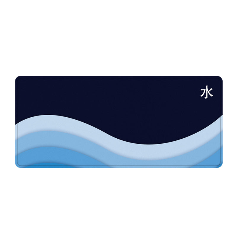Fantech Aqua MPR800S RGB gaming mousepad with water wave design and Japanese character for water.
