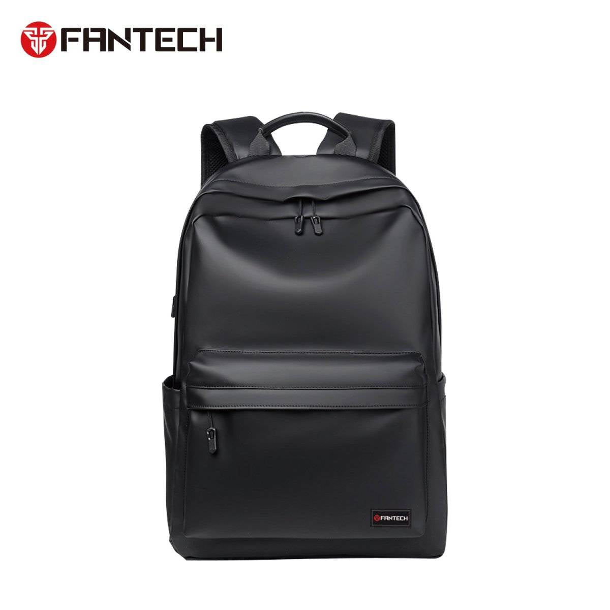 Fantech BG897 Urban backpack, black, stylish design with multiple pockets, featuring the Fantech logo.
