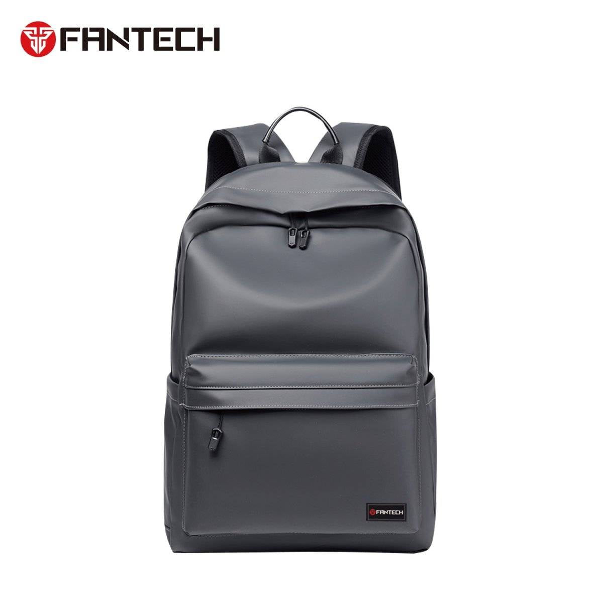 Fantech BG897 Urban backpack, black, stylish design with multiple pockets, featuring the Fantech logo.