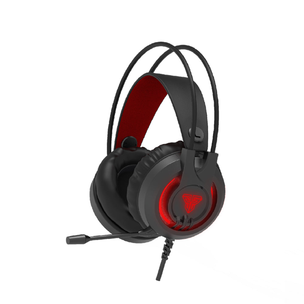 Fantech Chief II HG20 RGB gaming headset, black with red accents.