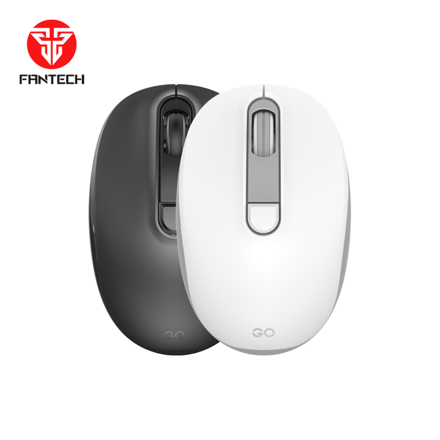 Fantech GO W192 silent wireless mouse, black and white.