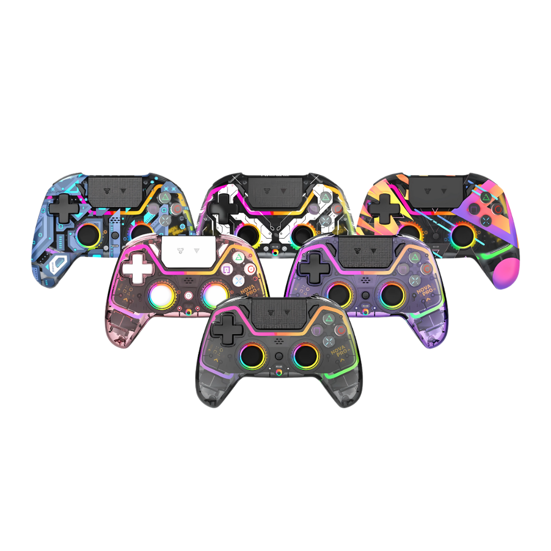 Fantech Helios WGP12V2 wireless gaming controller, multiple patterned designs.