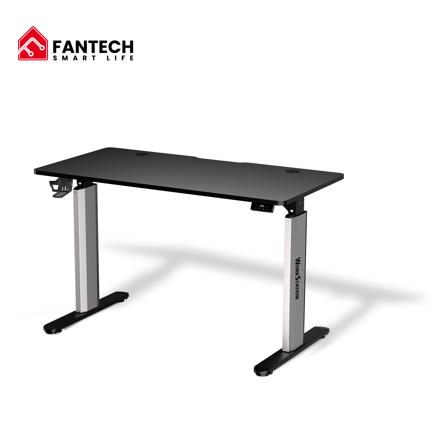 Fantech Motus ED1 adjustable standing desk, black.