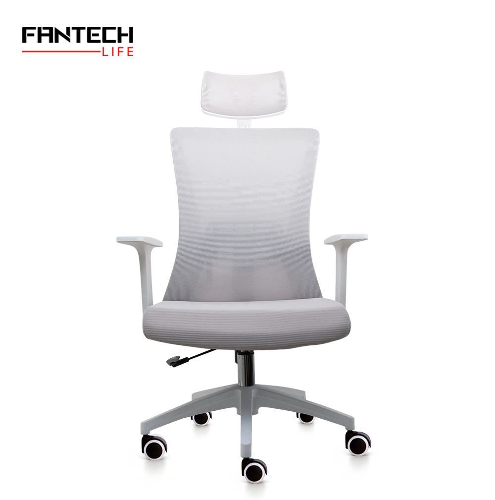 Fantech OCA258 ergonomic office chair, white.