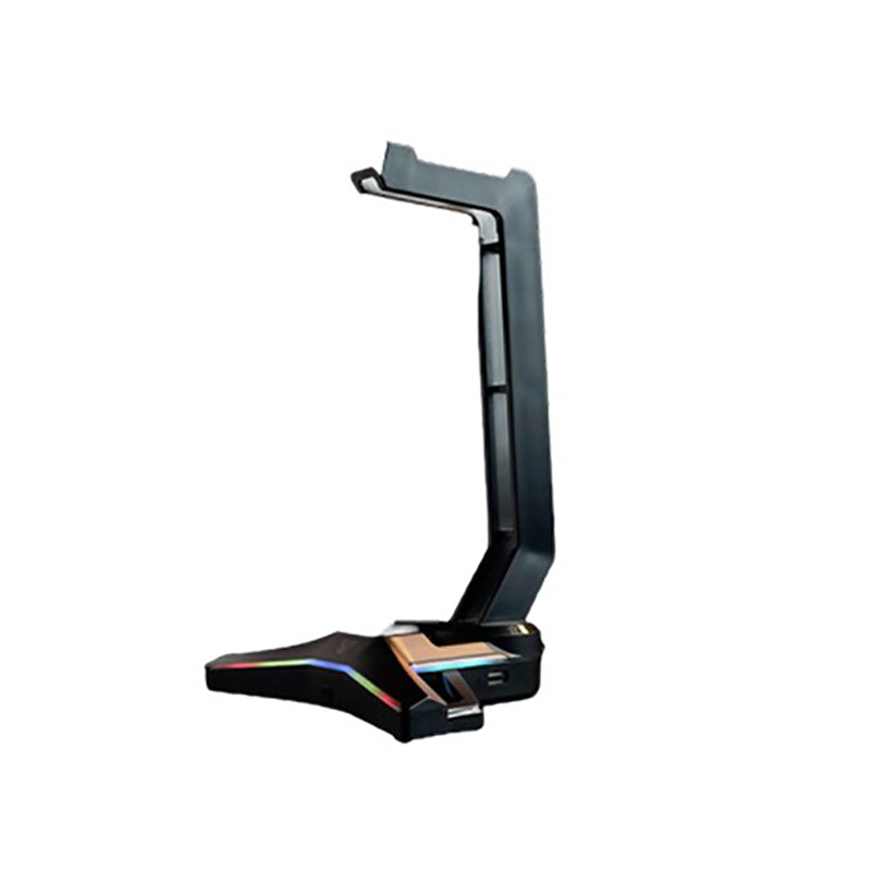 Fantech Tower II AC304 Pro RGB gaming headset stand, black with RGB base.