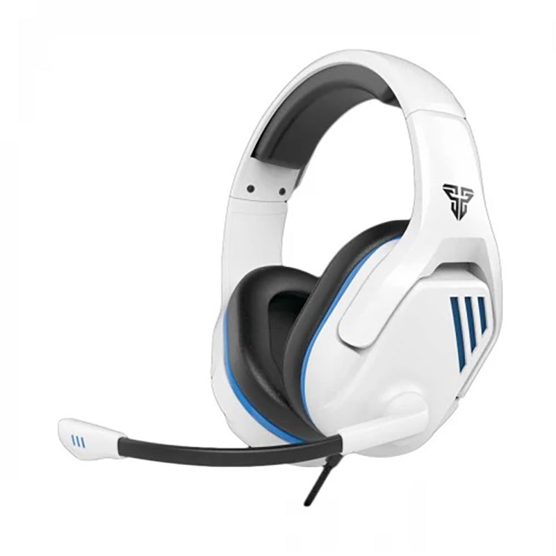 Fantech VALOR MH86 gaming headset, white with blue and black accents.