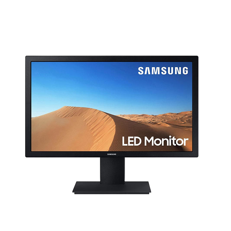 Samsung LED monitor with a desert landscape displayed.