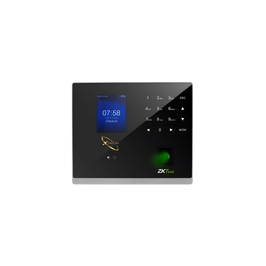 ZKTeco XFace Pro, time attendance device with fingerprint scanner and keypad.