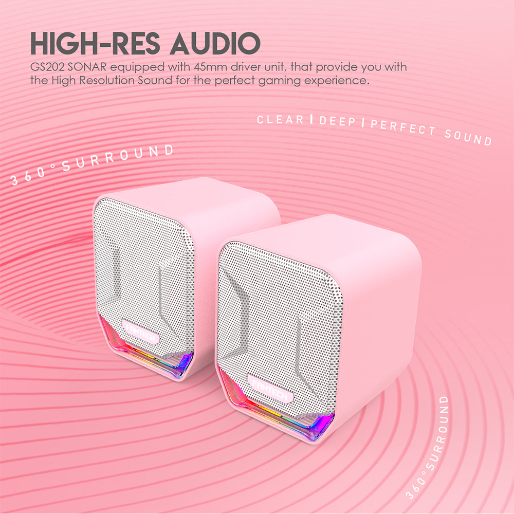 FANTECH SONAR GS202 GAMING SPEAKER SAKURA EDITION PINK