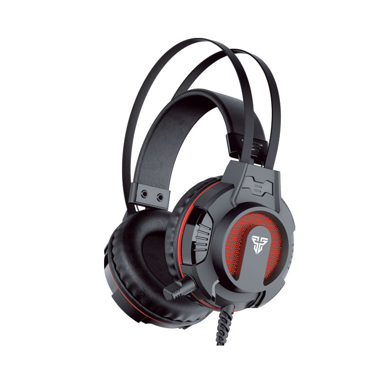 Fantech Visage II HG17s gaming headset, black and red, with microphone.
